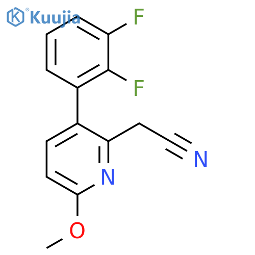3-(2,3-Difluorophenyl)-6-methoxypyridine-2-acetonitrile structure