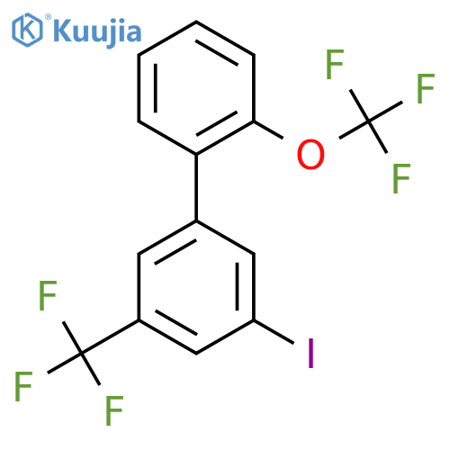 5-Iodo-2'-(trifluoromethoxy)-3-(trifluoromethyl)biphenyl structure