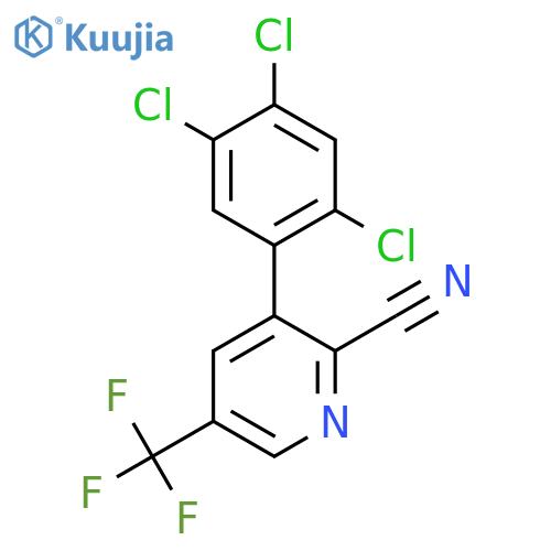 3-(2,4,5-Trichlorophenyl)-5-(trifluoromethyl)picolinonitrile structure