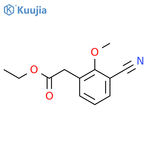 Ethyl 3-cyano-2-methoxyphenylacetate structure
