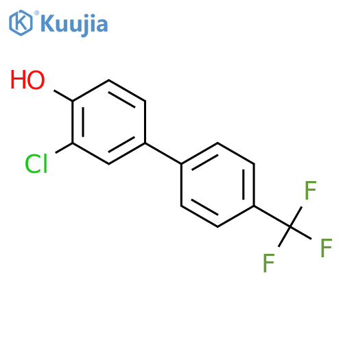 2-chloro-4-[4-(trifluoromethyl)phenyl]phenol structure