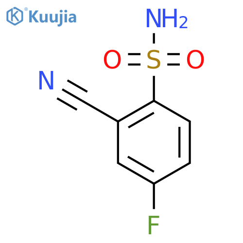2-cyano-4-fluorobenzene-1-sulfonamide structure