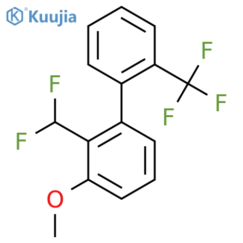 2-(Difluoromethyl)-3-methoxy-2'-(trifluoromethyl)biphenyl structure