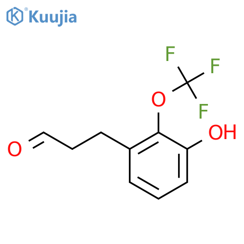 3-(3'-Hydroxy-2'-(trifluoromethoxy)phenyl)propionaldehyde structure