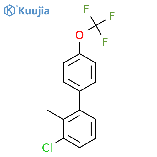 3-Chloro-2-methyl-4'-(trifluoromethoxy)biphenyl structure