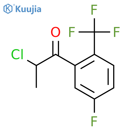 2-Chloro-5'-fluoro-2'-(trifluoromethyl)propiophenone structure