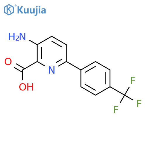 3-Amino-6-(4-(trifluoromethyl)phenyl)picolinic acid structure