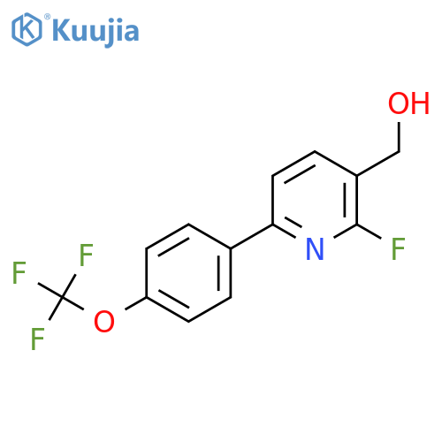 2-Fluoro-6-(4-(trifluoromethoxy)phenyl)pyridine-3-methanol structure
