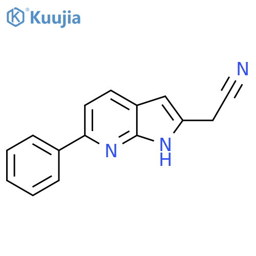 6-Phenyl-1H-pyrrolo[2,3-b]pyridine-2-acetonitrile structure