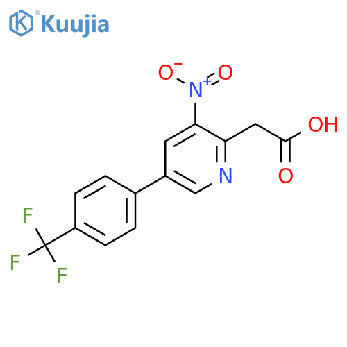 3-Nitro-5-(4-(trifluoromethyl)phenyl)pyridine-2-acetic acid structure