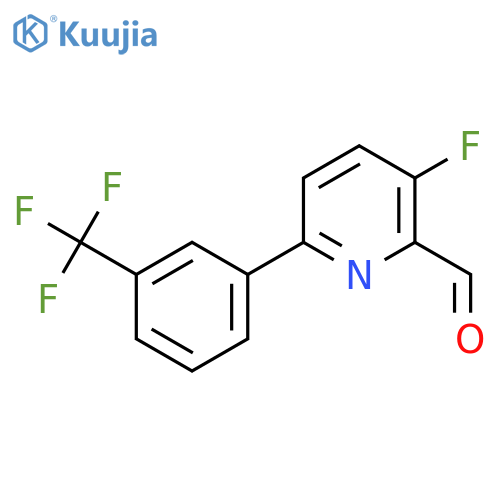3-Fluoro-6-(3-(trifluoromethyl)phenyl)picolinaldehyde structure