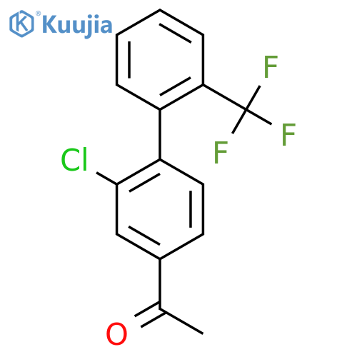1-(2-Chloro-2'-(trifluoromethyl)biphenyl-4-yl)-ethanone structure