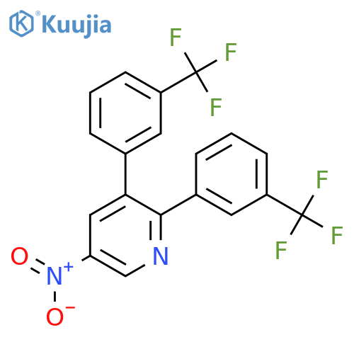 2,3-Bis(3-(trifluoromethyl)phenyl)-5-nitropyridine structure