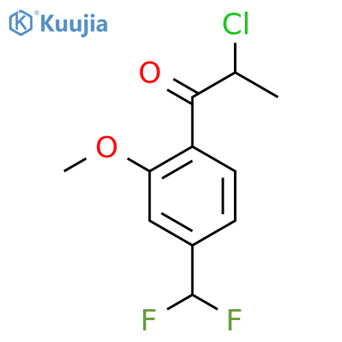 2-Chloro-4'-(difluoromethyl)-2'-methoxypropiophenone structure