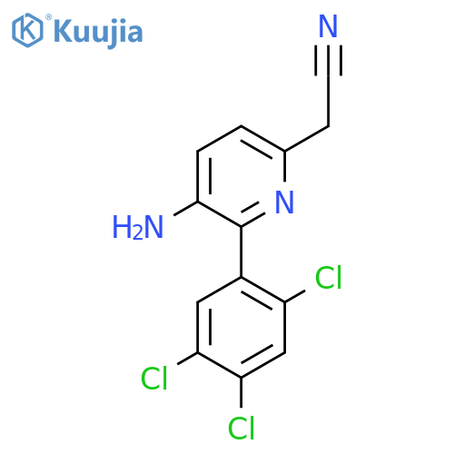 3-Amino-2-(2,4,5-trichlorophenyl)pyridine-6-acetonitrile structure