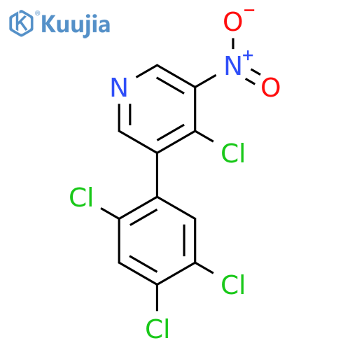 4-Chloro-3-nitro-5-(2,4,5-trichlorophenyl)pyridine structure
