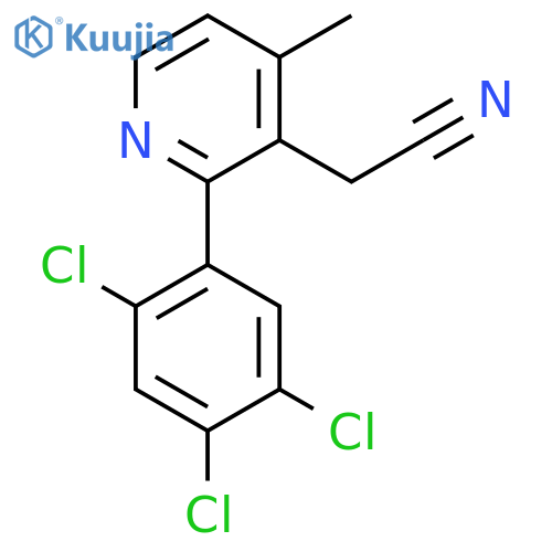 4-Methyl-2-(2,4,5-trichlorophenyl)pyridine-3-acetonitrile structure