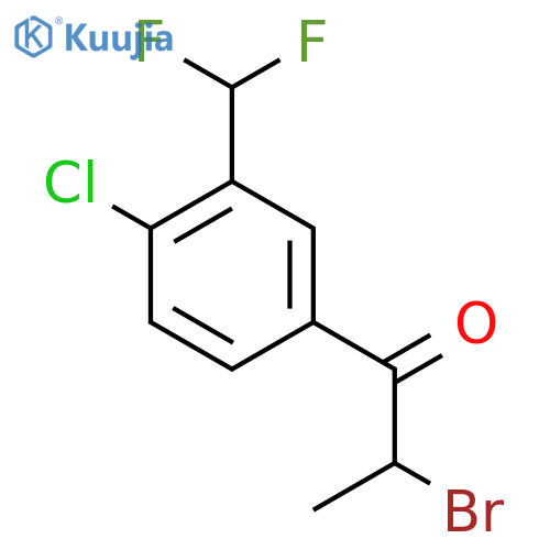 BrC(C(=O)C1=CC(=C(C=C1)Cl)C(F)F)C structure