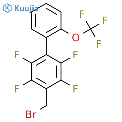 4-Bromomethyl-2,3,5,6-tetrafluoro-2'-(trifluoromethoxy)biphenyl structure