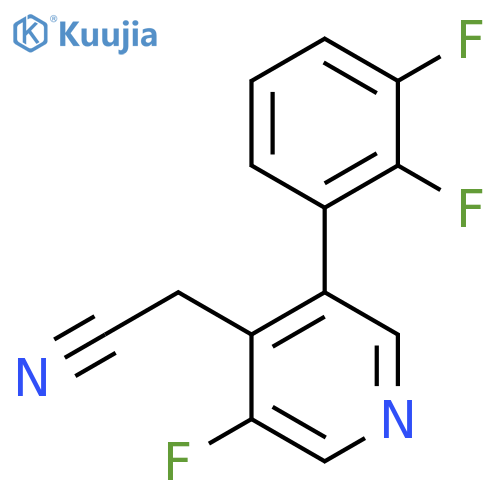 3-(2,3-Difluorophenyl)-5-fluoropyridine-4-acetonitrile structure