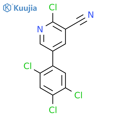 2-Chloro-5-(2,4,5-trichlorophenyl)nicotinonitrile structure