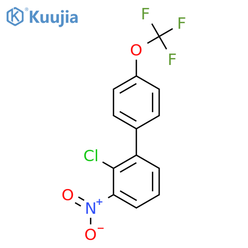 2-Chloro-3-nitro-4'-(trifluoromethoxy)biphenyl structure