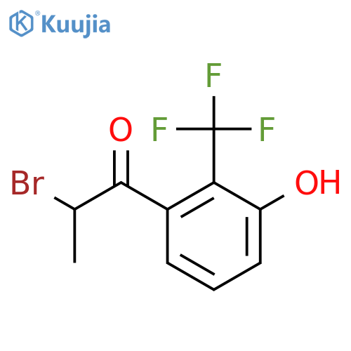 2-Bromo-3'-hydroxy-2'-(trifluoromethyl)propiophenone structure