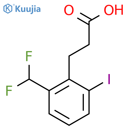 3-(2'-(Difluoromethyl)-6'-iodophenyl)propionic acid structure