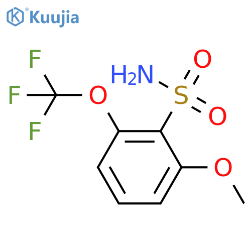 2-methoxy-6-(trifluoromethoxy)benzene-1-sulfonamide structure