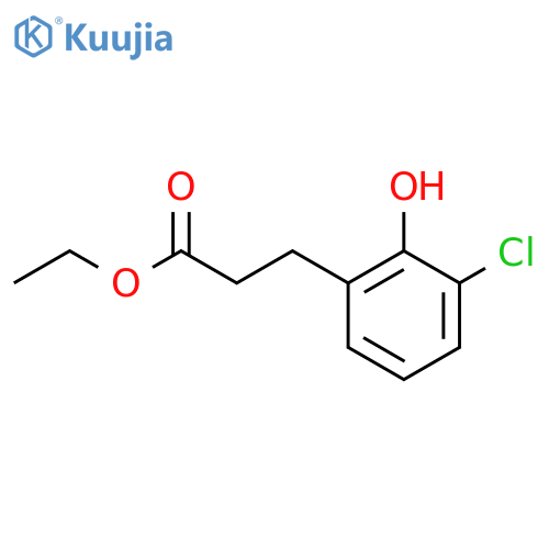 Ethyl 3-(3'-chloro-2'-hydroxyphenyl)propionate structure