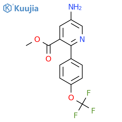 Methyl 5-amino-2-(4-(trifluoromethoxy)phenyl)nicotinate structure