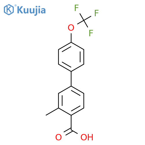 3-Methyl-4'-(trifluoromethoxy)biphenyl-4-carboxylic acid structure