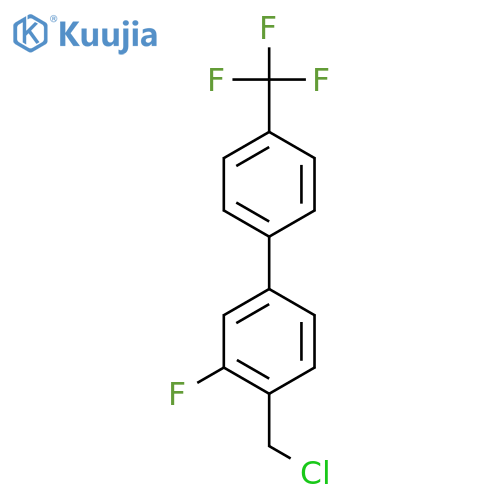 4-Chloromethyl-3-fluoro-4'-(trifluoromethyl)biphenyl structure