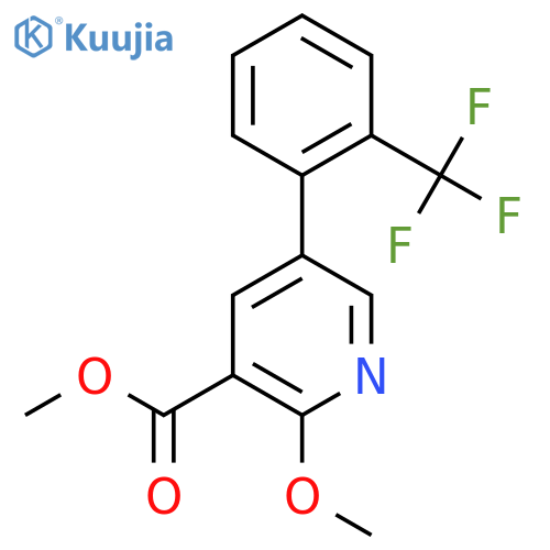 Methyl 2-methoxy-5-(2-(trifluoromethyl)phenyl)nicotinate structure