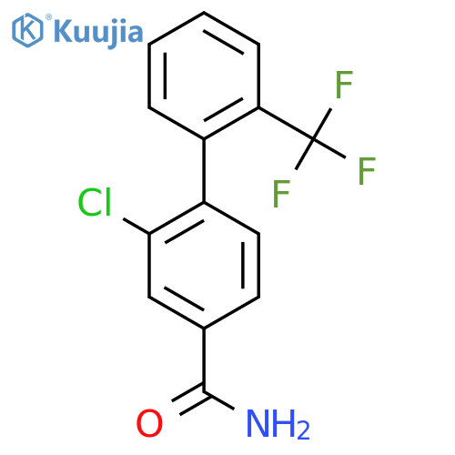 2-Chloro-2'-(trifluoromethyl)biphenyl-4-carboxylic acid amide structure