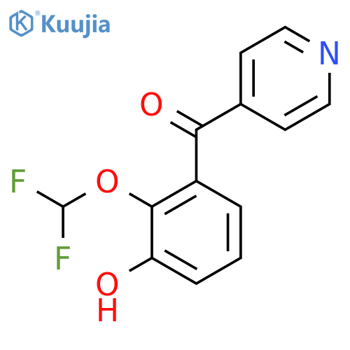 4-(2-(Difluoromethoxy)-3-hydroxybenzoyl)pyridine structure