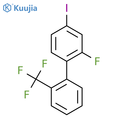 2-Fluoro-4-iodo-2'-(trifluoromethyl)biphenyl structure