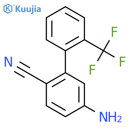 5-Amino-2'-(trifluoromethyl)biphenyl-2-carbonitrile structure