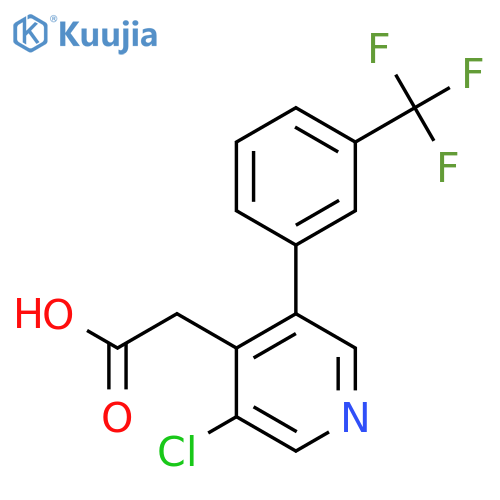 3-Chloro-5-(3-(trifluoromethyl)phenyl)pyridine-4-acetic acid structure