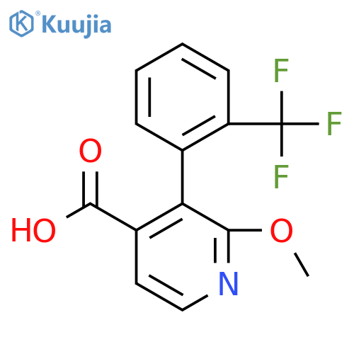 2-Methoxy-3-(2-(trifluoromethyl)phenyl)isonicotinic acid structure