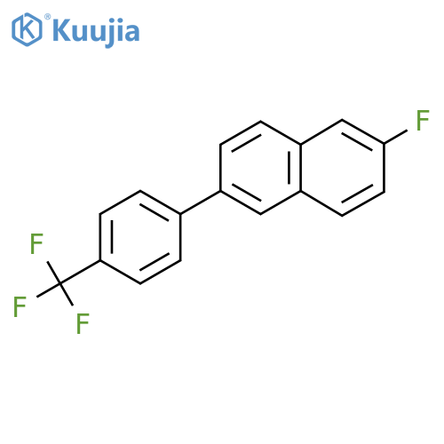 2-Fluoro-6-(4-(trifluoromethyl)phenyl)naphthalene structure