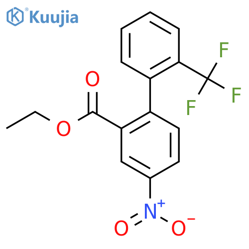 4-Nitro-2'-(trifluoromethyl)biphenyl-2-carboxylic acid ethyl ester structure