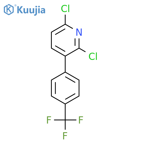 2,6-Dichloro-3-(4-(trifluoromethyl)phenyl)pyridine structure