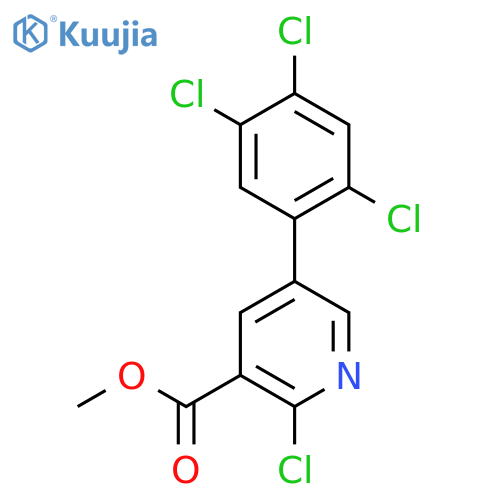 Methyl 2-chloro-5-(2,4,5-trichlorophenyl)nicotinate structure