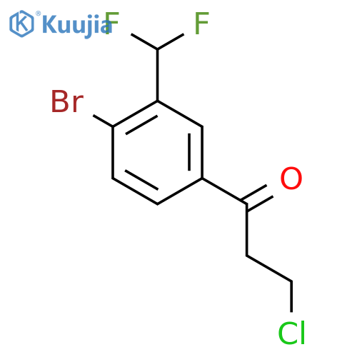 4'-Bromo-3-chloro-3'-(difluoromethyl)propiophenone structure