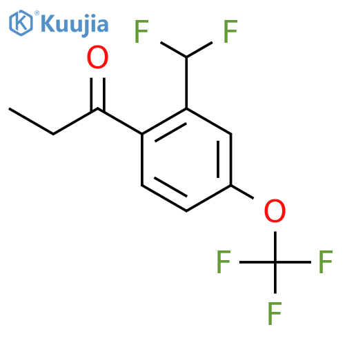 2'-(Difluoromethyl)-4'-(trifluoromethoxy)propiophenone structure