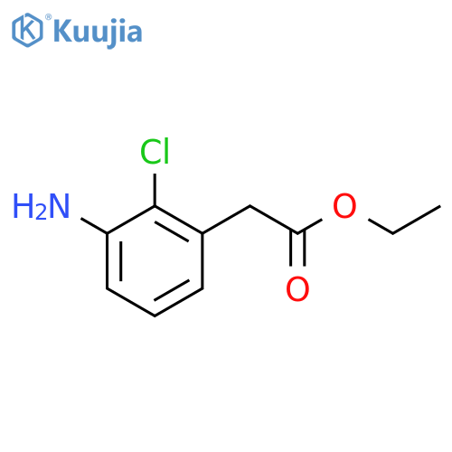 Ethyl 3-amino-2-chlorophenylacetate structure