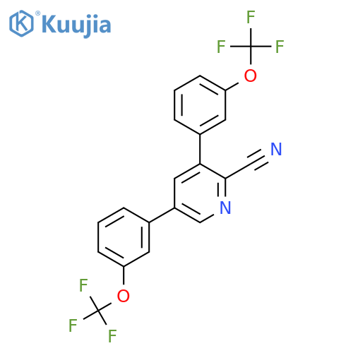 3,5-Bis(3-(trifluoromethoxy)phenyl)picolinonitrile structure