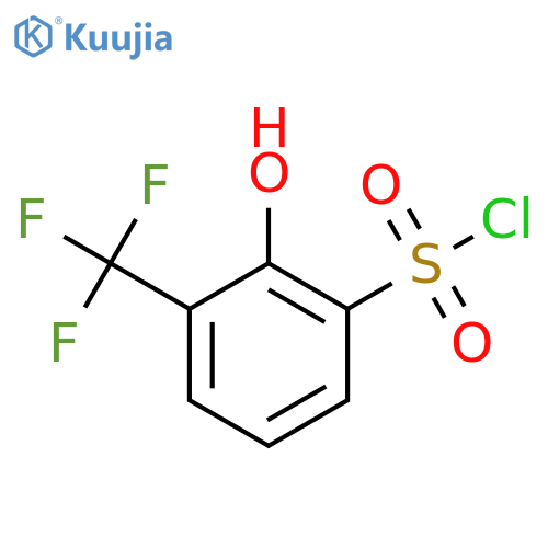 2-hydroxy-3-(trifluoromethyl)benzene-1-sulfonyl chloride structure