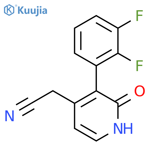 3-(2,3-Difluorophenyl)-2-hydroxypyridine-4-acetonitrile structure